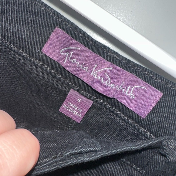 Gloria Vanderbilt Amanda Jean Black Size 6 Long - Picture 3 of 4